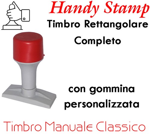 Timbro manuale rettangolare - manuale,