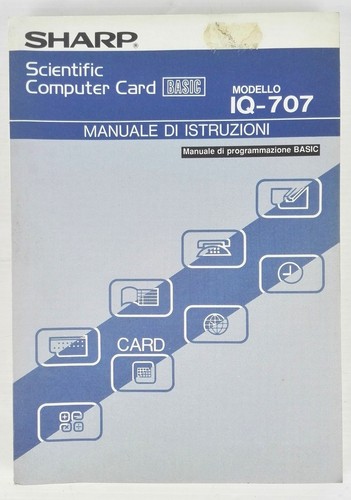Sharp 707 manuale d - sharp, d'uso